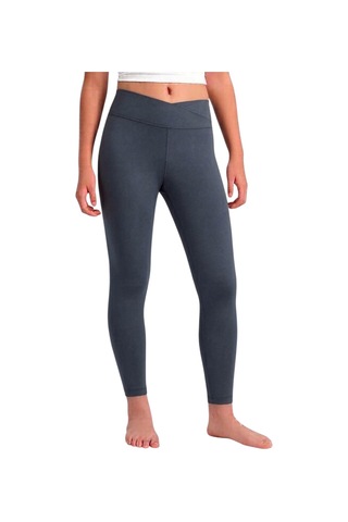 Erdem Kıds Kız Çocuk Cepli Kruvaze Kemer Yüksek Bel, Günlük, Koşu, Yürüyüş, Yoga, Spor, Egzersiz, Fitness Tayt Füme Füme