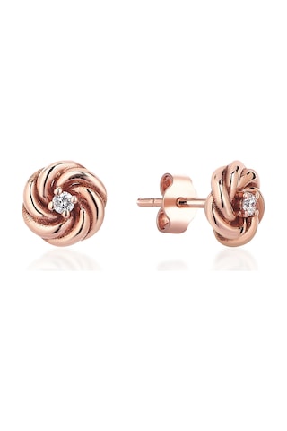 Reis Kuyumculuk T9362 Mini Rosa Dia Altın Küpe