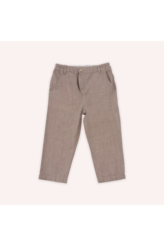Panço Erkek Çocuk Beli Lastikli Pantolon Kahve
