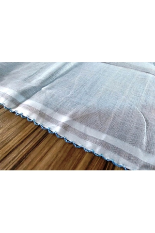 Algelsineve Iç Başörtüsü %100 Pamuklu 5 Li Paket Tülbent Kenarları Oyalı Beyaz Bez 80x80cm Çok Renkli