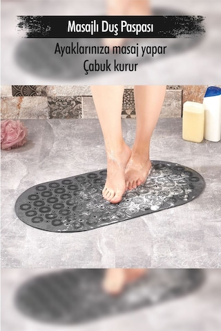Silikon Masajlı Duş Paspası Çok Renkli