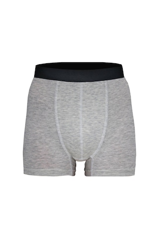 Erkek Siyah Gri 10 Lu Paket Düz Likralı Boxer Şort 10'lu Syh-gr