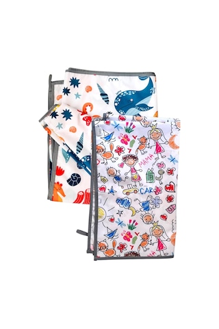 Yorni Seaworld Family İkili Ekonomik Set Sıvı Geçirmez Alt Açma Örtüsü Bebek Bakım Örtüsü 65x80cm Büyük Bo