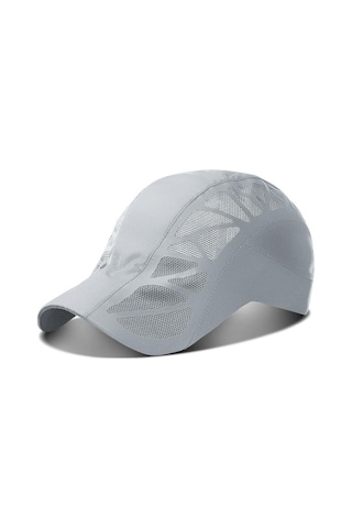 Valkyrie Unisex Yazlık Kasket Şapka Hava Alan Ayarlanabilir Terletmez Kadın Erkek Gri