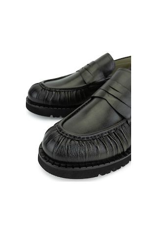 Tamer Tanca Erkek Hakiki Deri Yeşil Loafer Ayakkabı 987 231 Erk Ayk Sk25-26 Olıve Yeşil