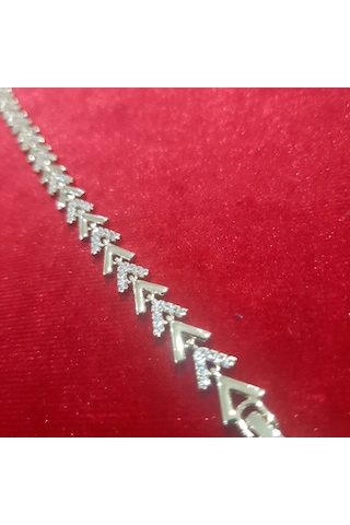 Xupıng Zirkon Taşlı Şık Çelik Bileklik Gold