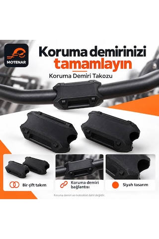 Motenar Motosiklet Koruma Demiri Takozu Siyah Bir Çift