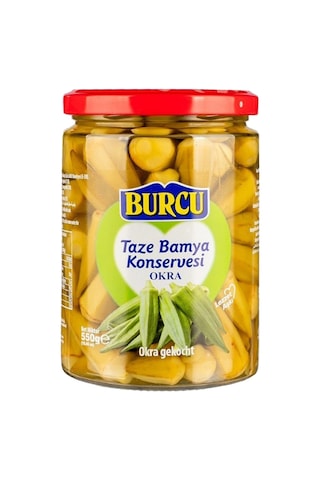 Burcu Taze Bamya Konservesi 550 Gr Cam X 4 Adet