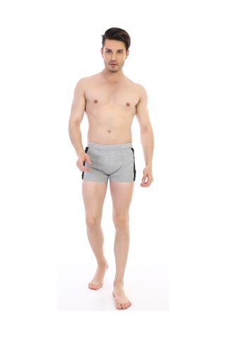 Çift Kaplan Erkek Elastanlı Biyeli Gri Boxer 850