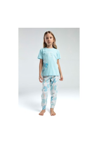 Xo Kids Kız Çocuk Pijama Takım 2-7 Yaş 3597-2 Açık Mavi