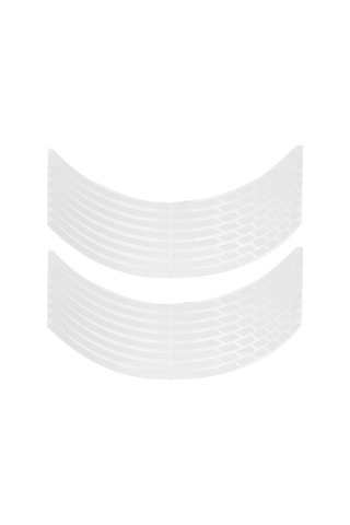 Moveevo 16 Adet Kırmızı Pet Jant Sticker, 34cm X 0.8cm, Su Geçirmez Dayanıklı, 16-18 İnç Arabalar/motosikletler İçin Yansıtıcı Dekoratif Şerit