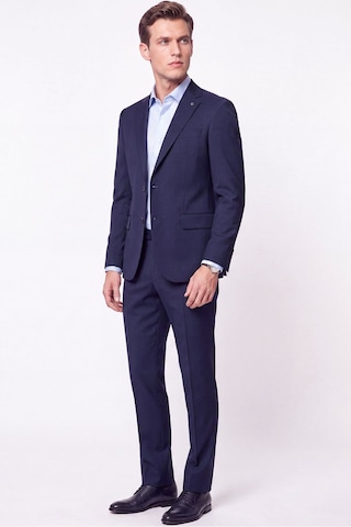 Efor Slim Fit Mono Yaka Esnek Yünlü Lacivert Takım Elbise Tk 2026