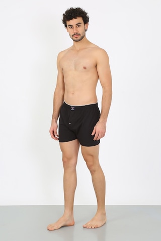 İbrahim Burak Etiler Collection Moda Çizgi Erkek Penye Boxer Siyah 40091 Sıyah