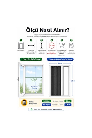 Sineklik Nobel Seri Slim Kasa Akordeon Plise Sineklik En: 141-160 Boy: 281-300