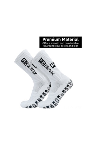 Qingmipy 5 Çift Futbol Çorabı, Yüksek Esneklikli, Kaymazsız Taban, Nem Emici, Ağırlık Düşük, Konforlu Beyaz Beyaz