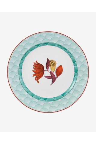 Yeşil Porselen Kahvaltı Tabağı 22 Cm