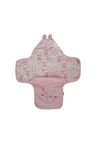 Aymix Kız Bebek Için Kapşonlu Penye Kundak Battaniye Pembe