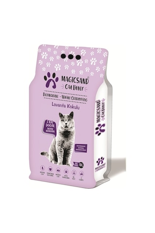 Magicsand Cat Litter Lavanta Kokulu İnce Topaklaşan Bentonit Kedi Kumu 10 L Magicsand Cat Litter Lavanta Kokulu İnce Topaklaşan Bentonit Kedi Kumu 10 L