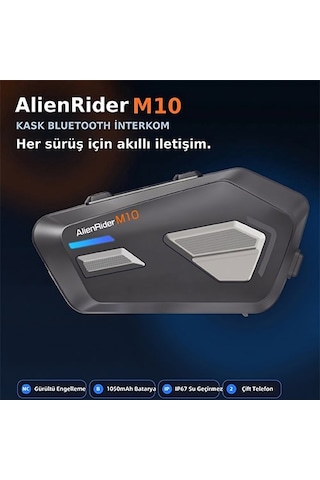 Alienrider M10 Bluetooth Kask İnterkomu - Ip67