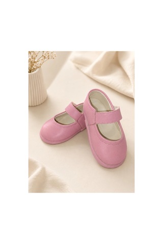 My Baby Kumsal % 100 Deri Bebe Babet Ayakkabı Taban Ve İç Astar Tamamen Deriden Üretilmiştir. Pembe Pembe