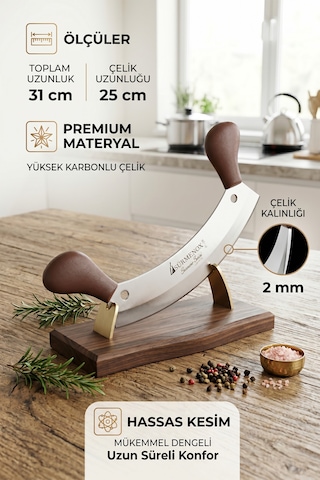 Sürmene Silver Serisi Börek Pizza Bıçağı Kahve Sap Kıyma Pide Salata Mutfak Bıçak Hds-112 Kahverengi