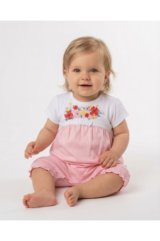 Caramell Bebek Tulumu - Tk7059 Rabbit - Beyaz