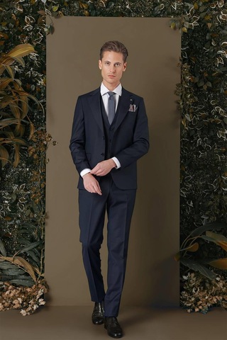 Efor Tk 881 Slim Fit Lacivert Klasik Takım Elbise Lacivert