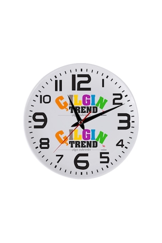 Firmaya Özel Logolu Cam Duvar Saati Ahşap