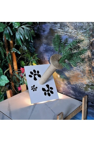 Kedi Tırmala Tahtası Lazer Kesim Ahşap Resimli6