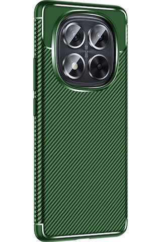 Xiaomi Redmi Note 14 Pro 5g / Poco X7 5g Kılıf Karbon Silikon Case Kapak Koyu Yeşil
