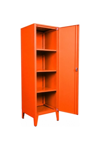 Alfafonet Ziglat Serisi Kilitli Metal Home Office Dolabı Metal Kapaklı Turuncu Ral 2004 450x1500x450 Mm