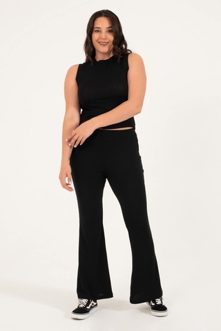 Myline Basic Kolsuz Triko Top-siyah Siyah