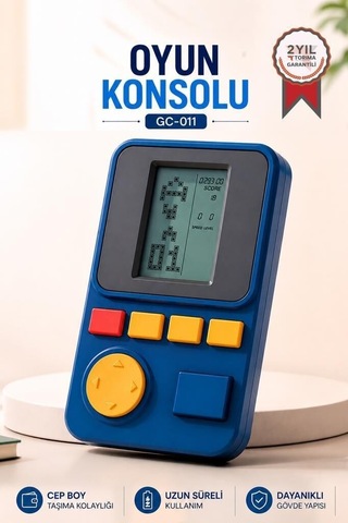 Özel Seri Keyifli Nostalji Eglencelik Oyun Kolu Atari Joystick Tetris Gameboy Gc011 Mavi