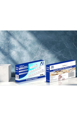 Apollobell Acp08-020 Ab 3 Parçalı Bilgisayar Kablo Klipsi Ve Silikon Kablo Tutucu Düzenleyici Seti.