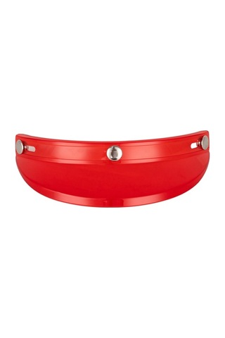 Fortunelane My02 Retro 3/4 Kask Siperliği, Kırmızı, Güneş Koruma, Motosiklet Kaskı