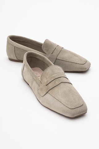 Luvishoes Luvi Shoes Morne Bej Süet Hakiki Deri Kadın Loafer Ayakkabı Bej Süet