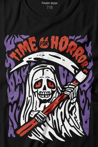 Kendim Seçtim Horror Minimal Funny Kara Komik Korku Urban Baskılı Tişört Çocuk T-shirt 001