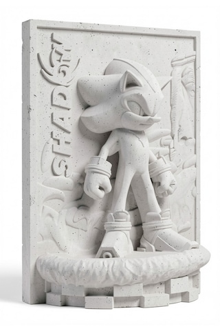 Sonic-shadow 15 Cm Taş Biblo Çocuk Boyama Etkinliği