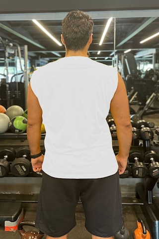 Bluu Kolsuz Spor T-shirt Tank Top Spor Atlet Fitness Atlet