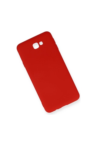 Newface - 603 - Samsung Samsung Uyumlu Galaxy J7 Prime Kılıf Nano İçi Kadife Silikon - Glblseme - - Kırmızı