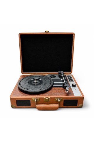 Ultratekno Mzl-p01 Bluetooth Plak Çalar, 3 Hız 33/45/78 Rpm , Usb/sd/aux/rca/kulaklık Destekli, Dahili Hoparlörlü Taşınabilir Retro Valiz Pikap 1 Adet