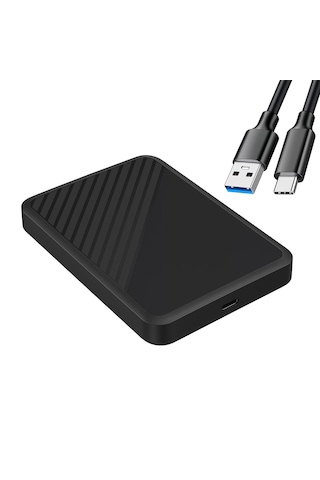 Cr44 Type-c 3.1'den Usb 3.0'a 2.5 Hdd/ssd Harici Disk Kutusu Tak-çalıştır, 6tb Destekli, Aletsiz Kurulum, Led Göstergeli, Windows Ve Mac Uyumlu