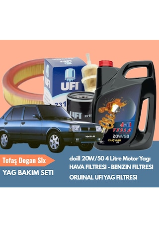 Tofaş Doğan Slx Periyodik Bakım Seti Doill 20w50 4l Motor Yağı Orijinal Ufı Yağ Filtresi Benzin Filtresi Hava Filtresi Yağ Bakım Paketi