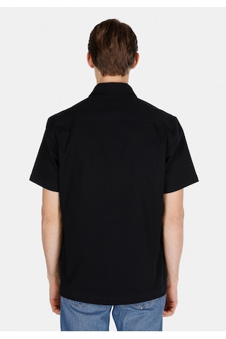 Colin's Colins Comfort Fit Shirt Neck Düz Erkek Siyah Kısa Kol Gömlek Cl1073361 Q1.v2 Blk Siyah