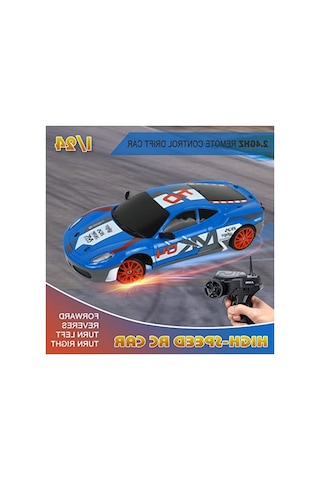 Uzaktan Kumandalı Drift Araba, 1:24 Ölçekli Yüksek Hızlı 4wd Model Araç, Led Işıklar