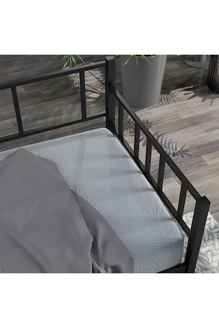 Daybed, 90x190 cm Doruk Metal Karyola, Sedir Karyola, Siyah Renk