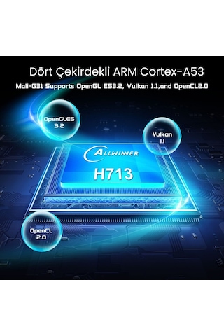 JHY HY300A Taşınabilir Android 11 2.69" 720P Akıllı Projektör