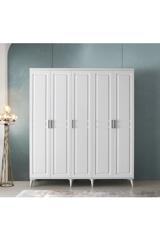 GuneyStore Sport 5 Kapaklı Komple MDF Gardırop