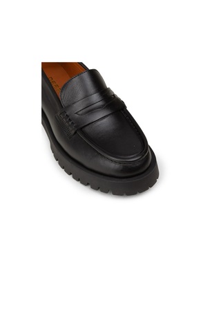 Deery Kadın Hakiki Deri Siyah Loafer Ayakkabı - 02034zsyhc02