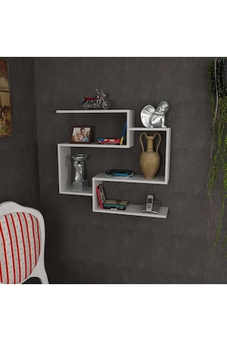 Dekorister Porto Duvar Rafları Beyaz